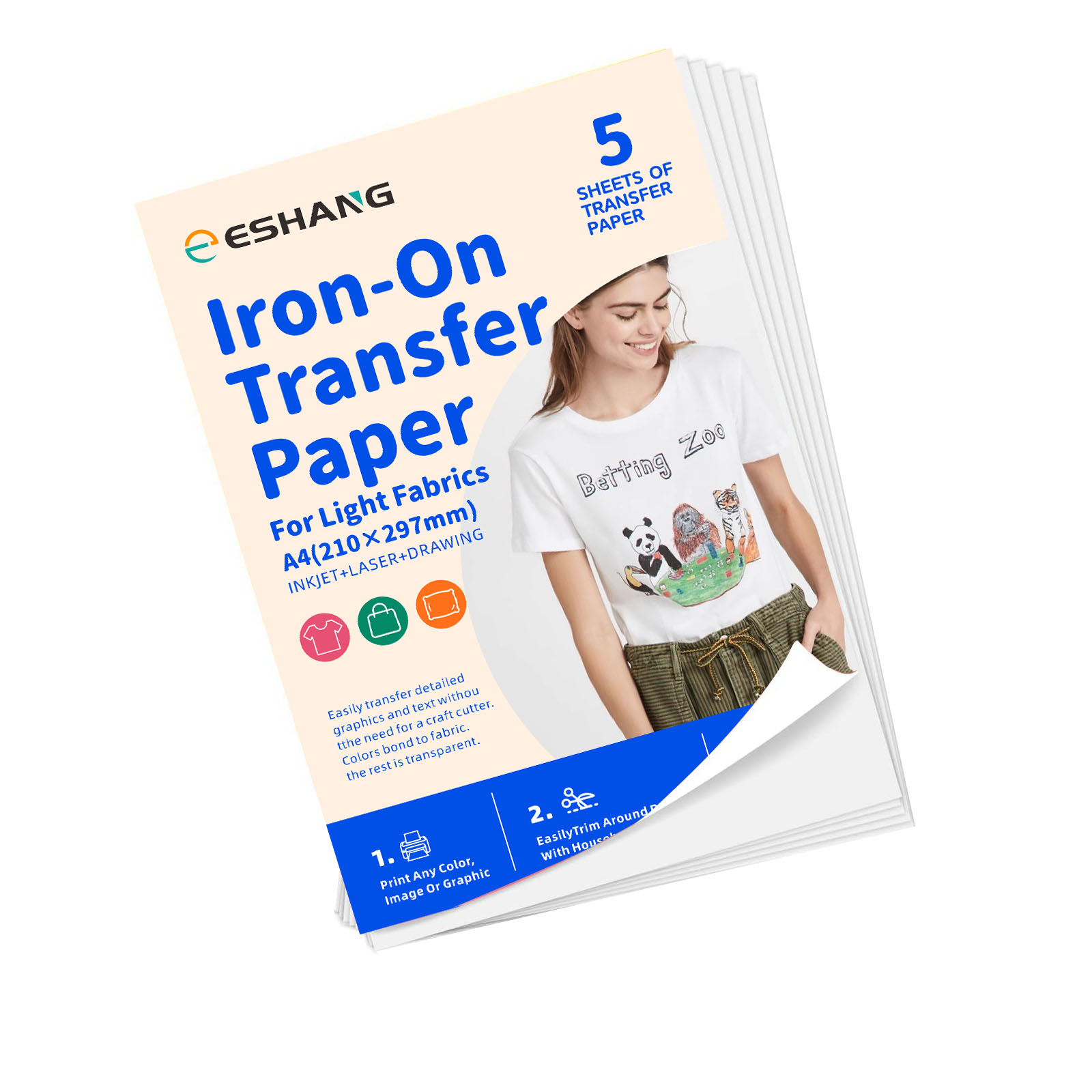 Transfer Paper Carbon - 5 lembar kertas Transfer panas A4