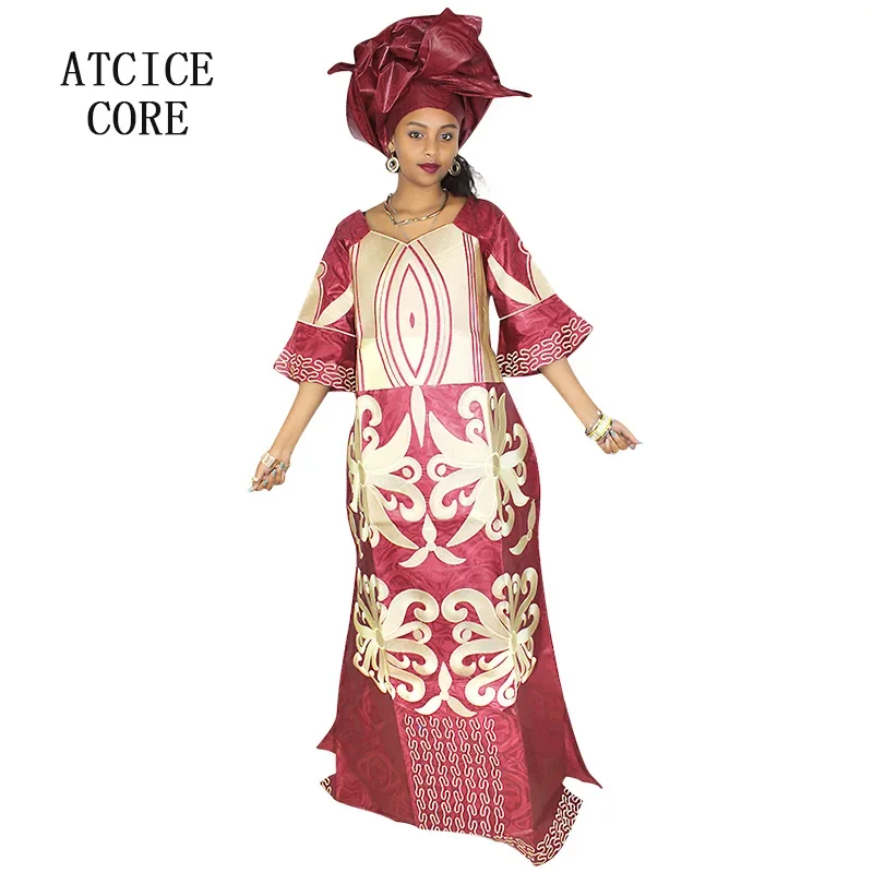 Embroidery Pashmina - Gaun Afrika untuk Wanita Bazin Riche