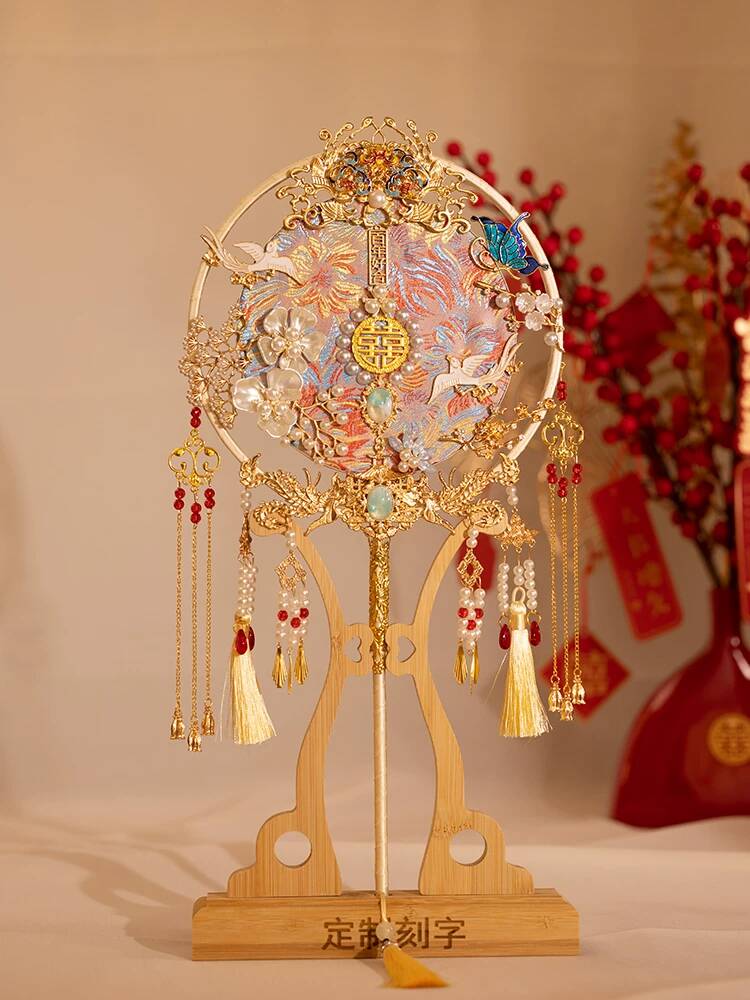 Embroidery Diy - Kipas Bulat Pengantin Gaya Cina DIY