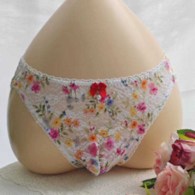Embroidery Underwear - Celana Dalam Pria Seksi Transparan Berenda