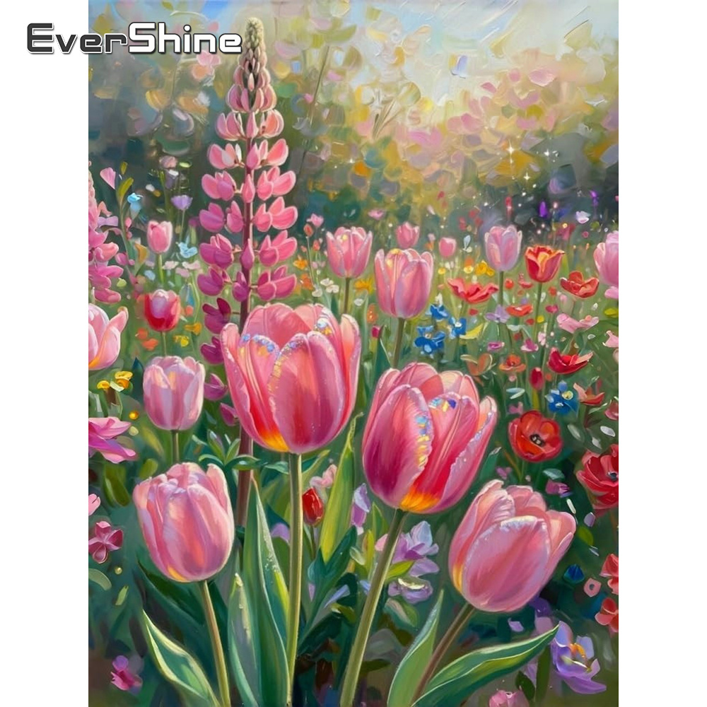 Embroidery Design Patterns Flowers - Evershine 11CT Kit Sulaman Silang Kanvas