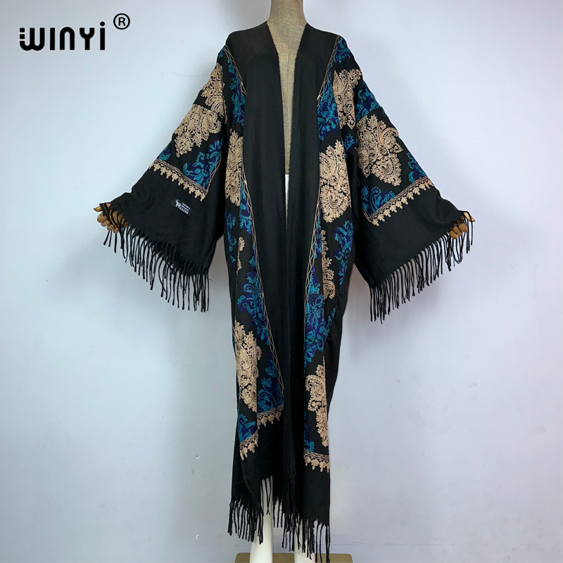 Embroidery Pashmina - WINYI Mantel Panjang Bordir Pashmina Rumbai