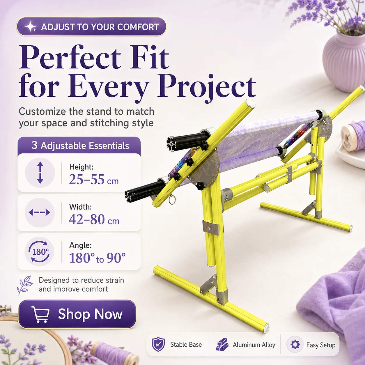 Embroidery Frame - 2 in 1, Penyangga Bordir Silang