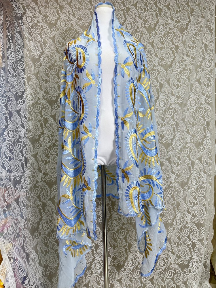 Grosir Syal Sifon Etnis Tradis - Embroidery Pashmina ulasan dan harga