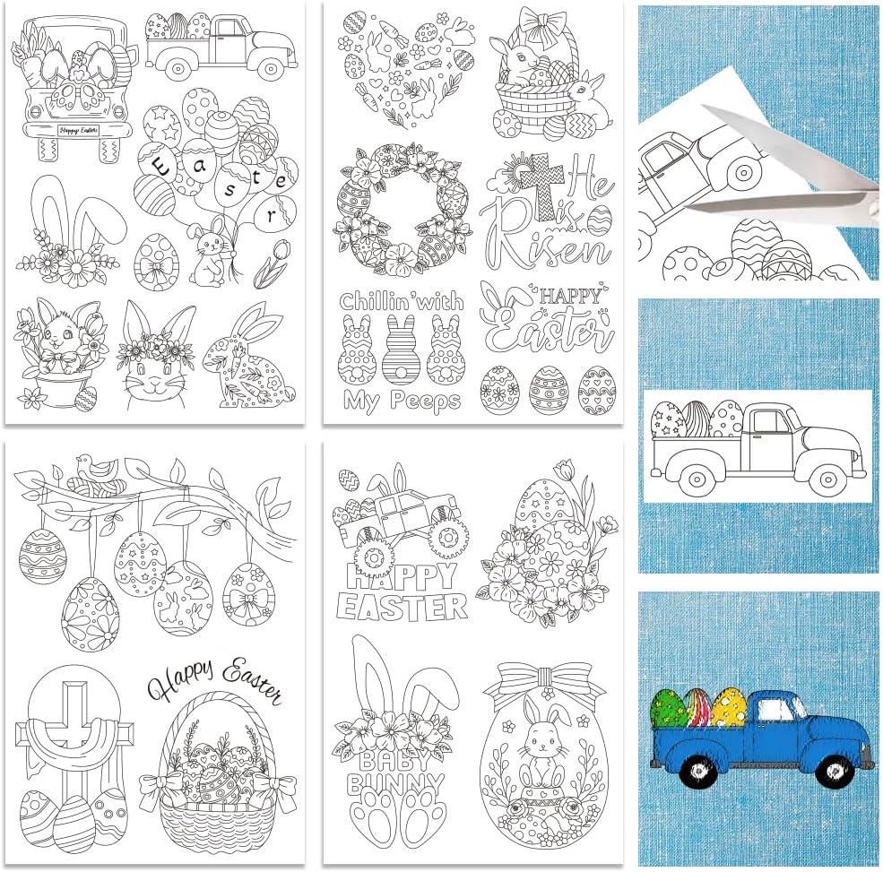 ORIGACH 4 Lembar Stabilizer Po - Embroidery Design Patterns Flowers ulasan dan harga