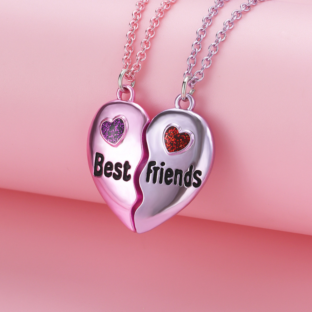 Kalung Persahabatan BFF Bentuk - Embroidery Chain Stitch ulasan dan harga