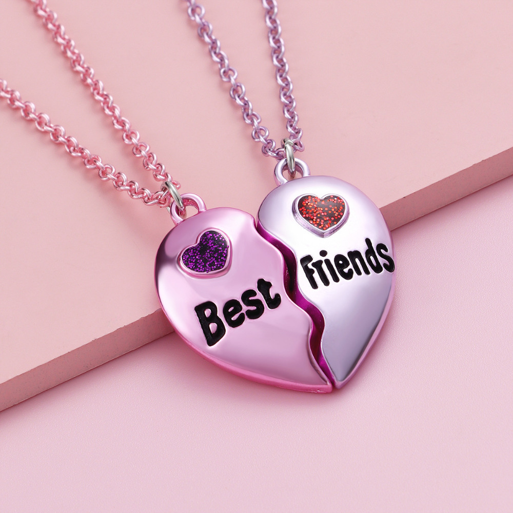 Kalung Persahabatan BFF Bentuk - Embroidery Chain Stitch ulasan dan harga