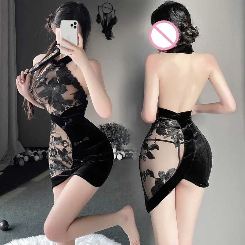 Gaun Mini Cheongsam Tradisiona - Embroidery Underwear ulasan dan harga