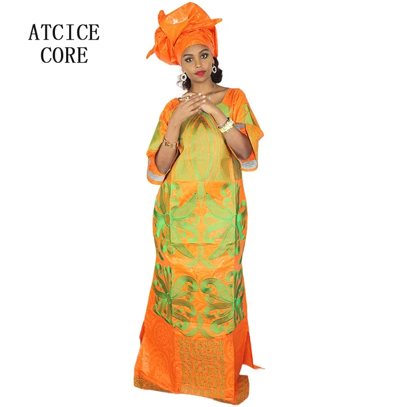 Gaun Afrika untuk Wanita Bazin - Embroidery Pashmina ulasan dan harga