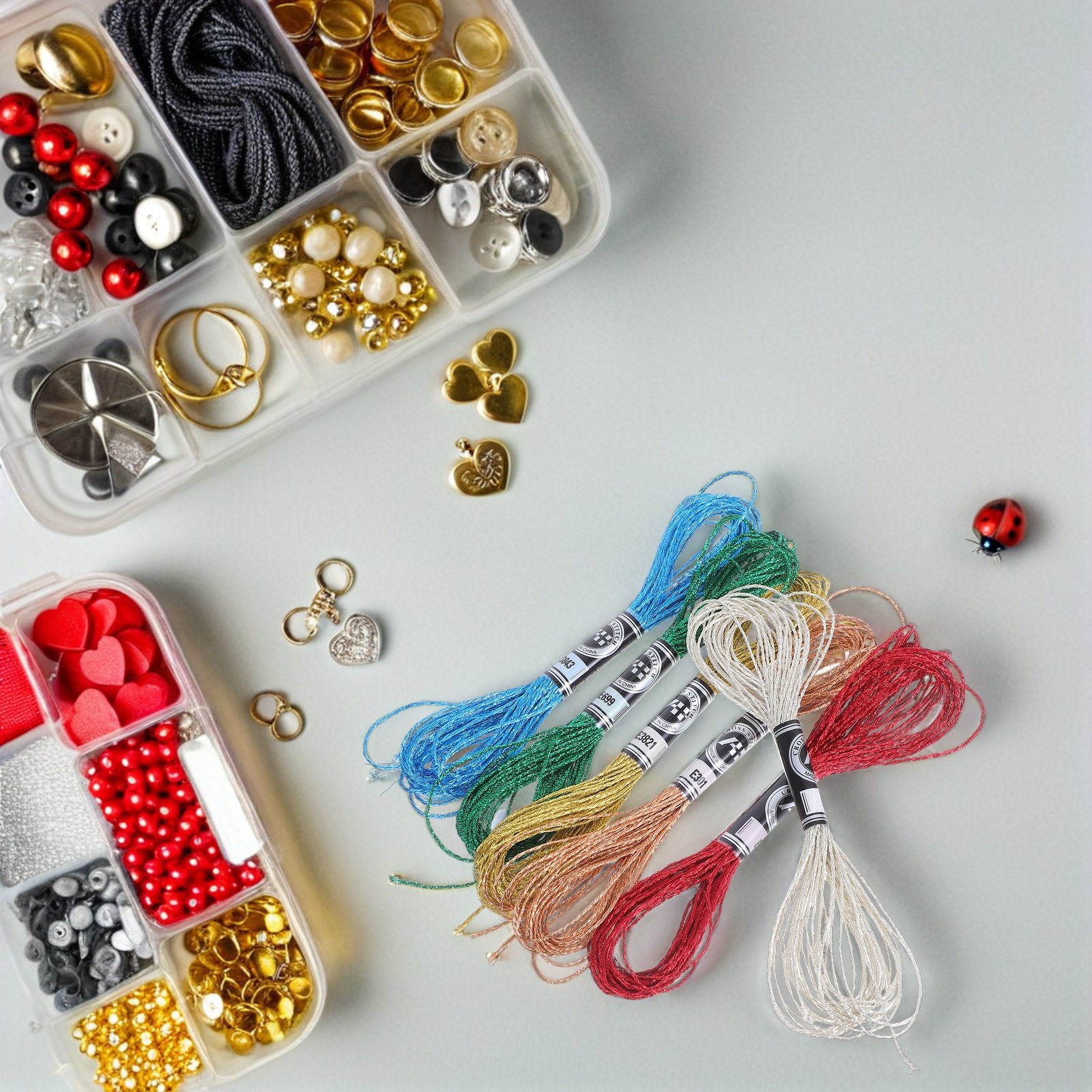 6Pcs Benang Bordir Metalik Mew - Embroidery Diy ulasan dan harga