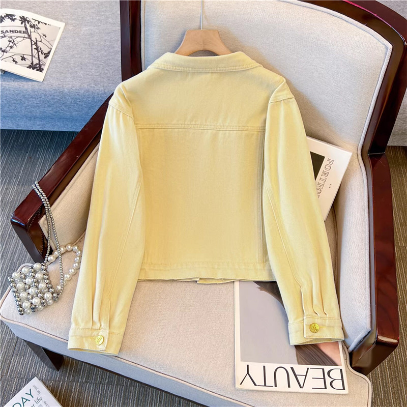 Jaket Denim Pendek Kuning Bord - Embroidery Yellow ulasan dan harga