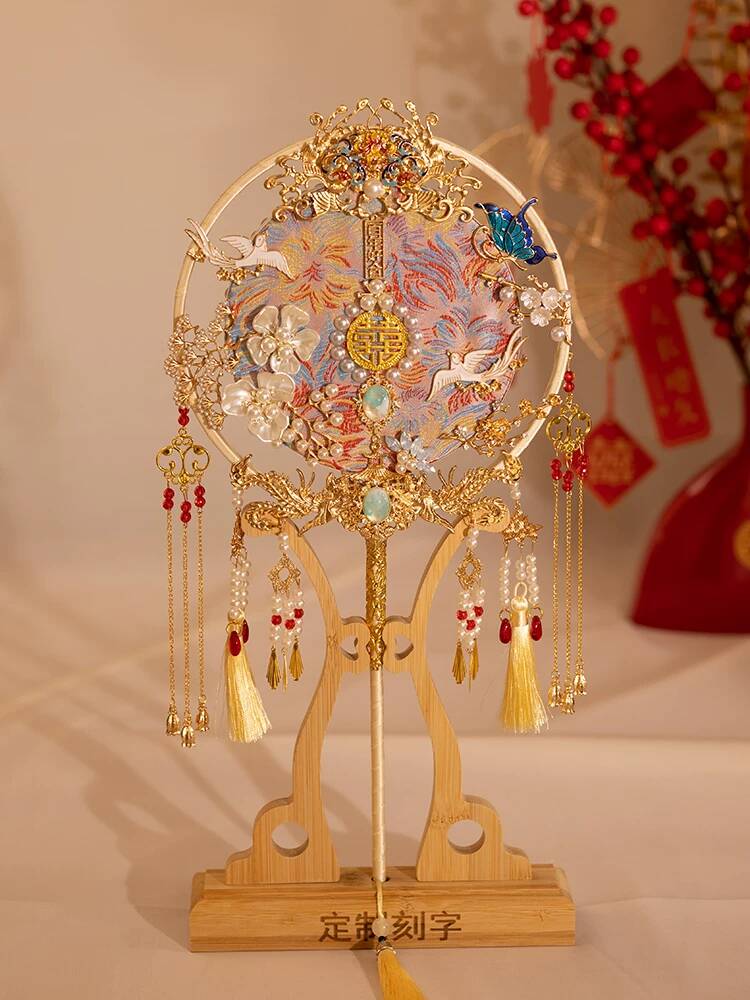 Kipas Bulat Pengantin Gaya Cin - Embroidery Diy ulasan dan harga