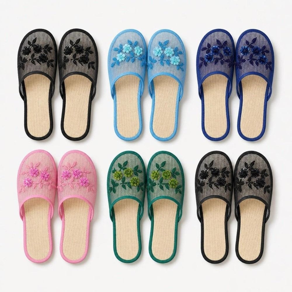 Sandal Jaring Bordir Bunga Kas - Embroidery Underlay ulasan dan harga