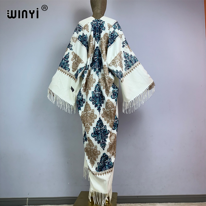 WINYI Mantel Panjang Bordir Pa - Embroidery Pashmina ulasan dan harga