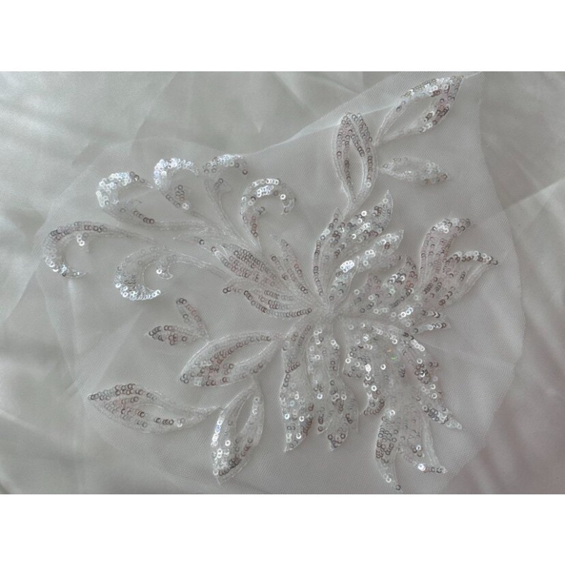 Patch Bordir Renda Payet Bunga - Embroidery Underlay ulasan dan harga