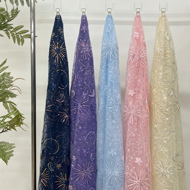 Kain Tulle Bordir Payet Bintan - Embroidery Underlay ulasan dan harga