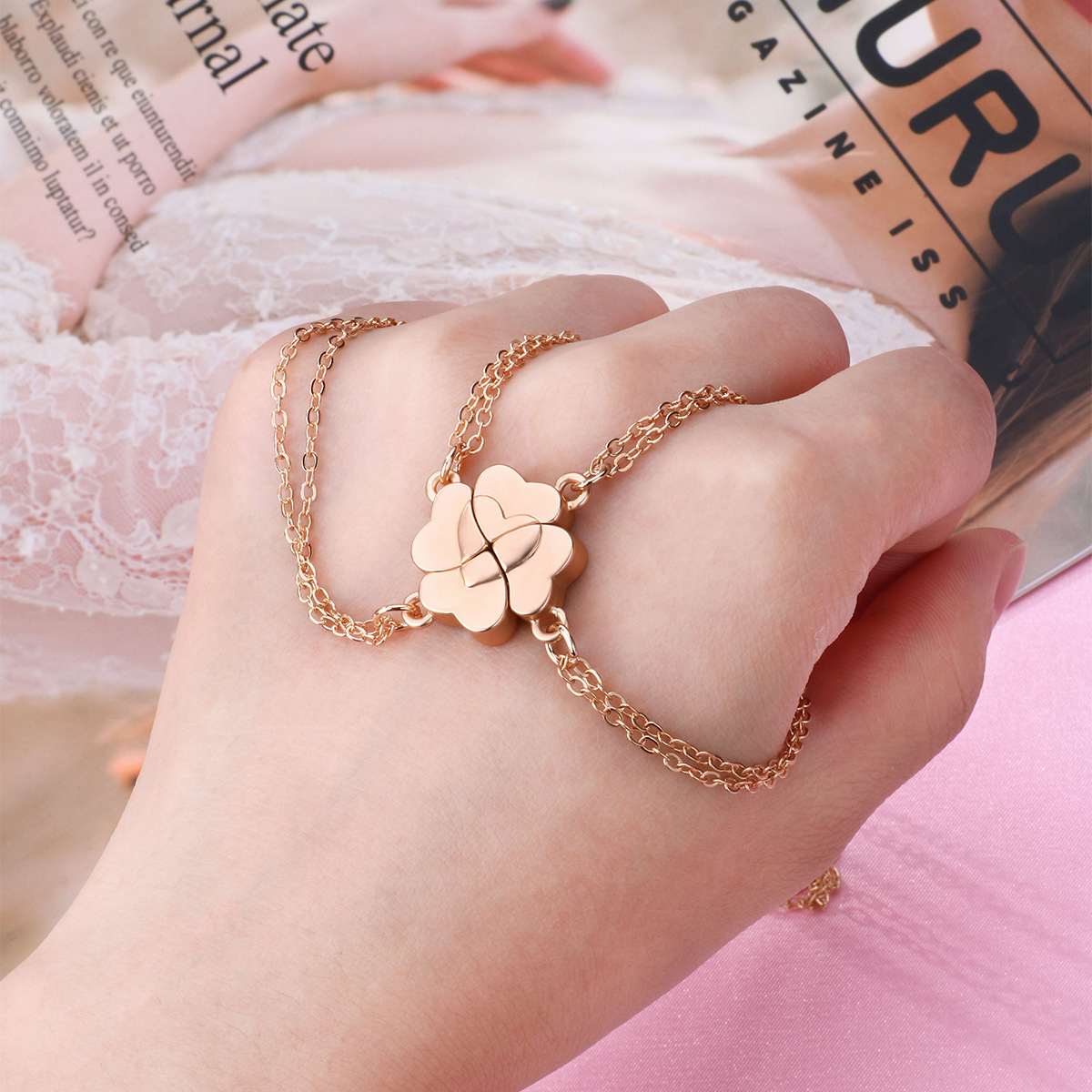 Elviragirl kalung batu Magnet  - Embroidery Chain Stitch ulasan dan harga