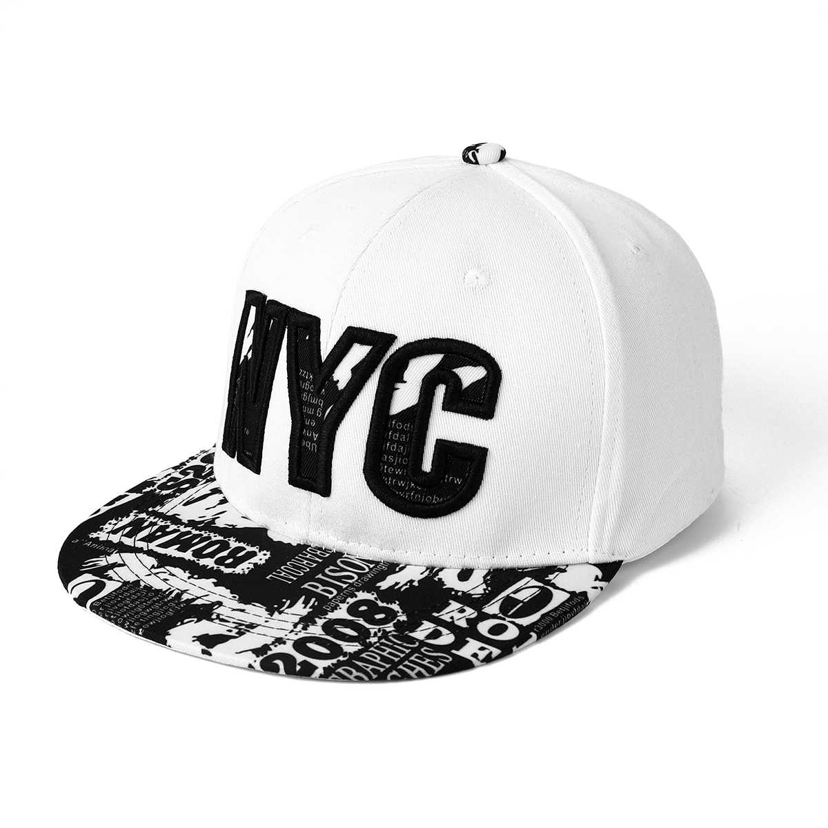 Topi bertepi datar bermotif bo - Embroidery Nyc ulasan dan harga