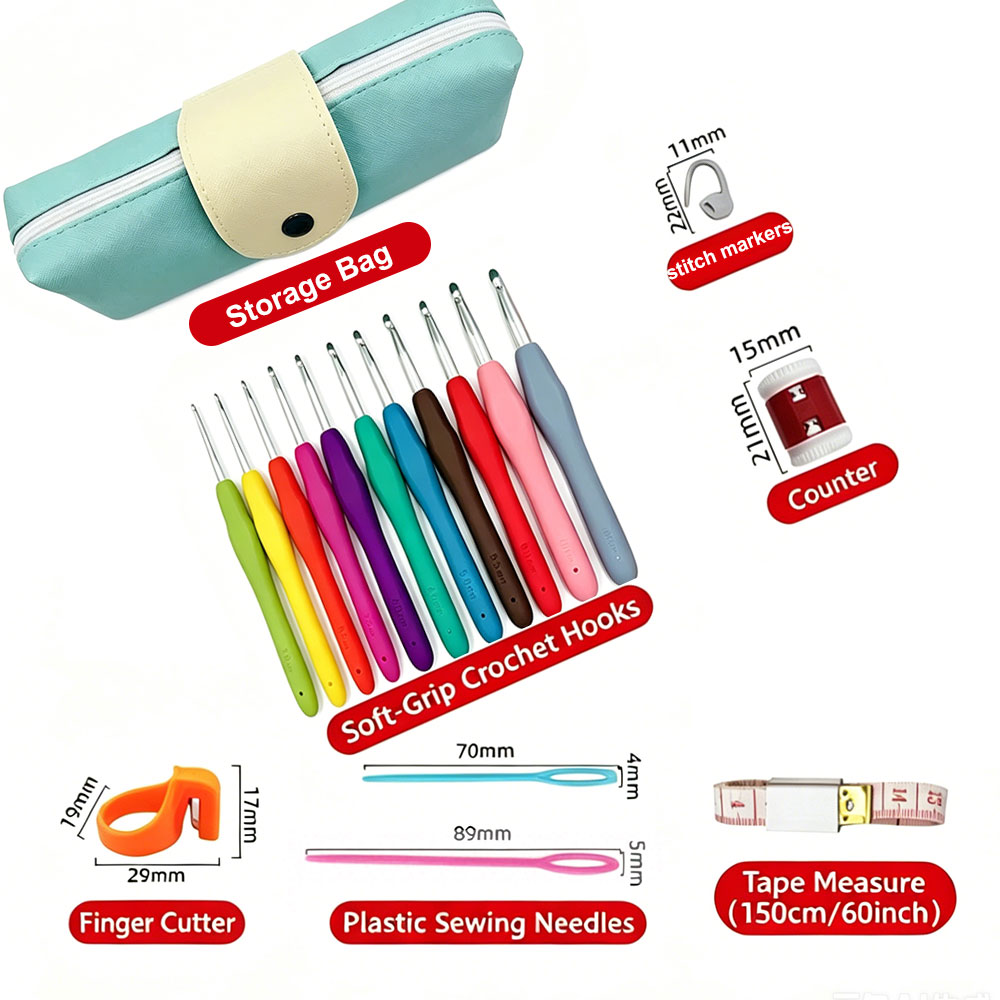37pcs Set Jarum Rajut Crochet  - Embroidery Needles ulasan dan harga
