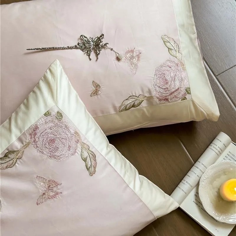 Premium katun Mesir 4Pcs Set t - Embroidery Pashmina ulasan dan harga