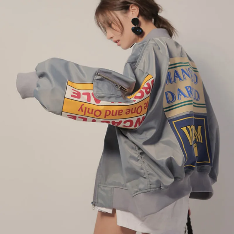 Jaket Huruf Harajuku Mantel Pe - Embroidery Design Patterns Flowers ulasan dan harga